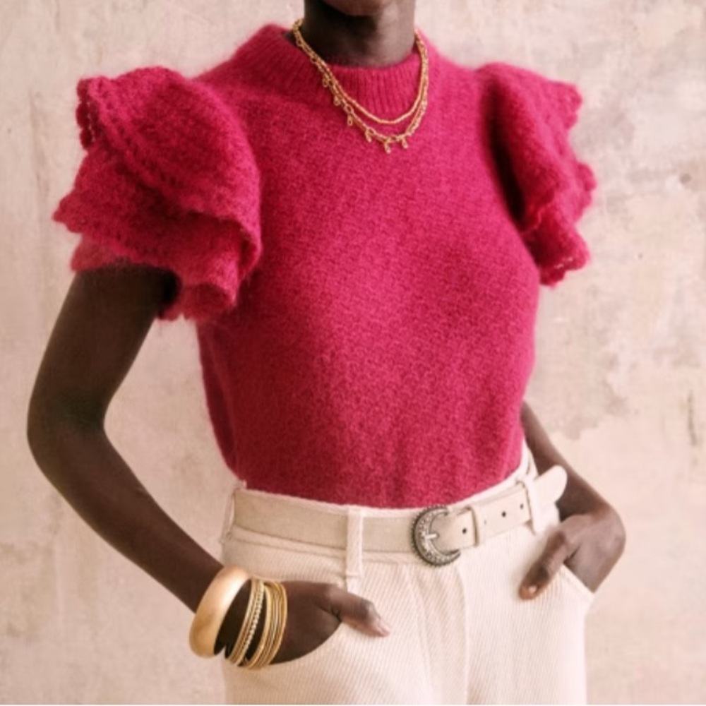 Sezane Ilda Jumper Framboise - Size S